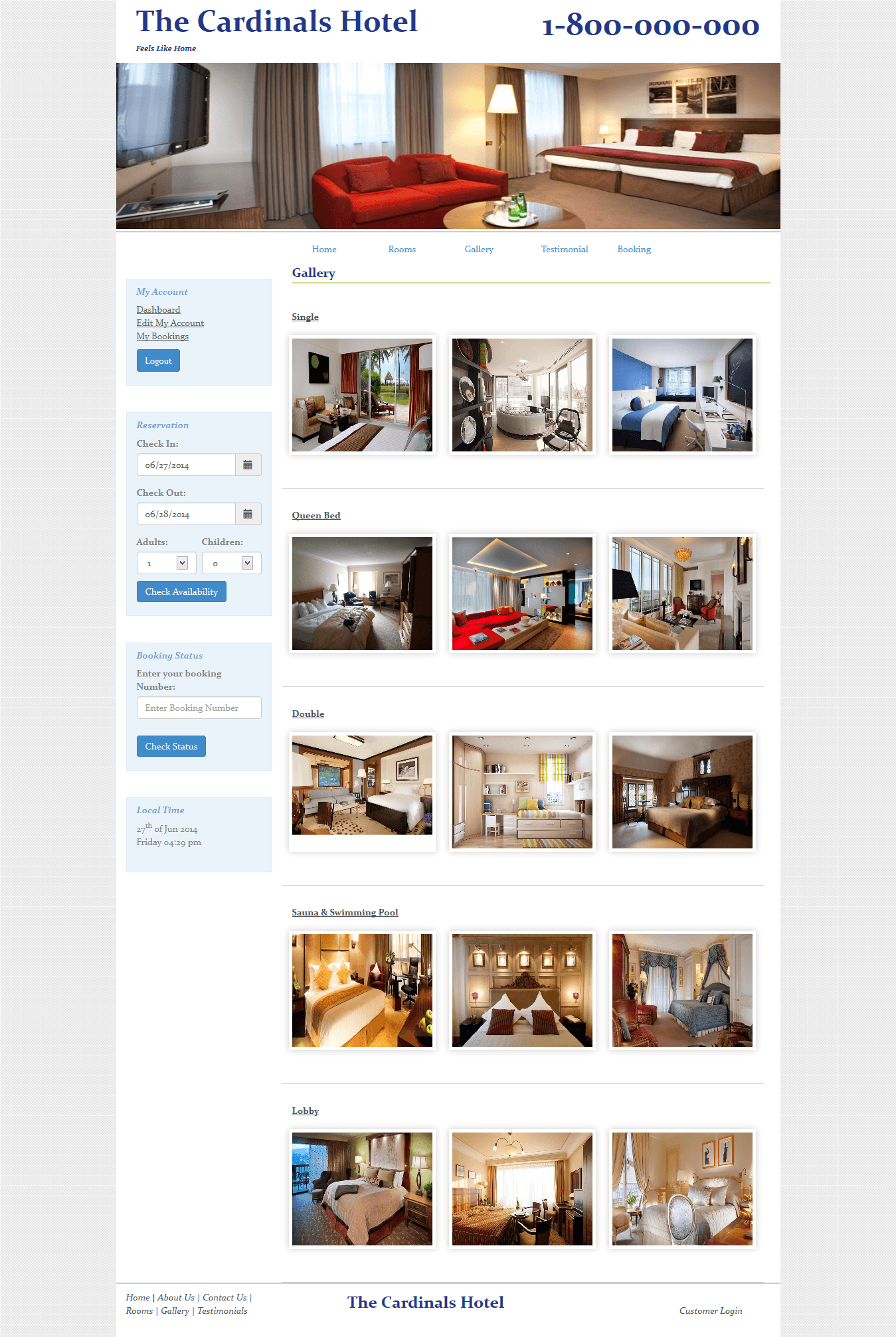 Hotel Booking — gallery page