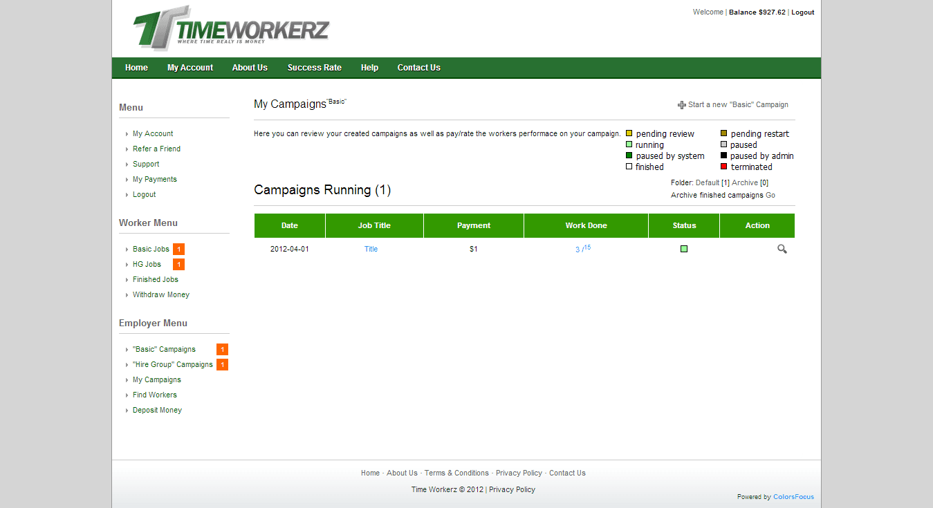 Employer — my campaigns