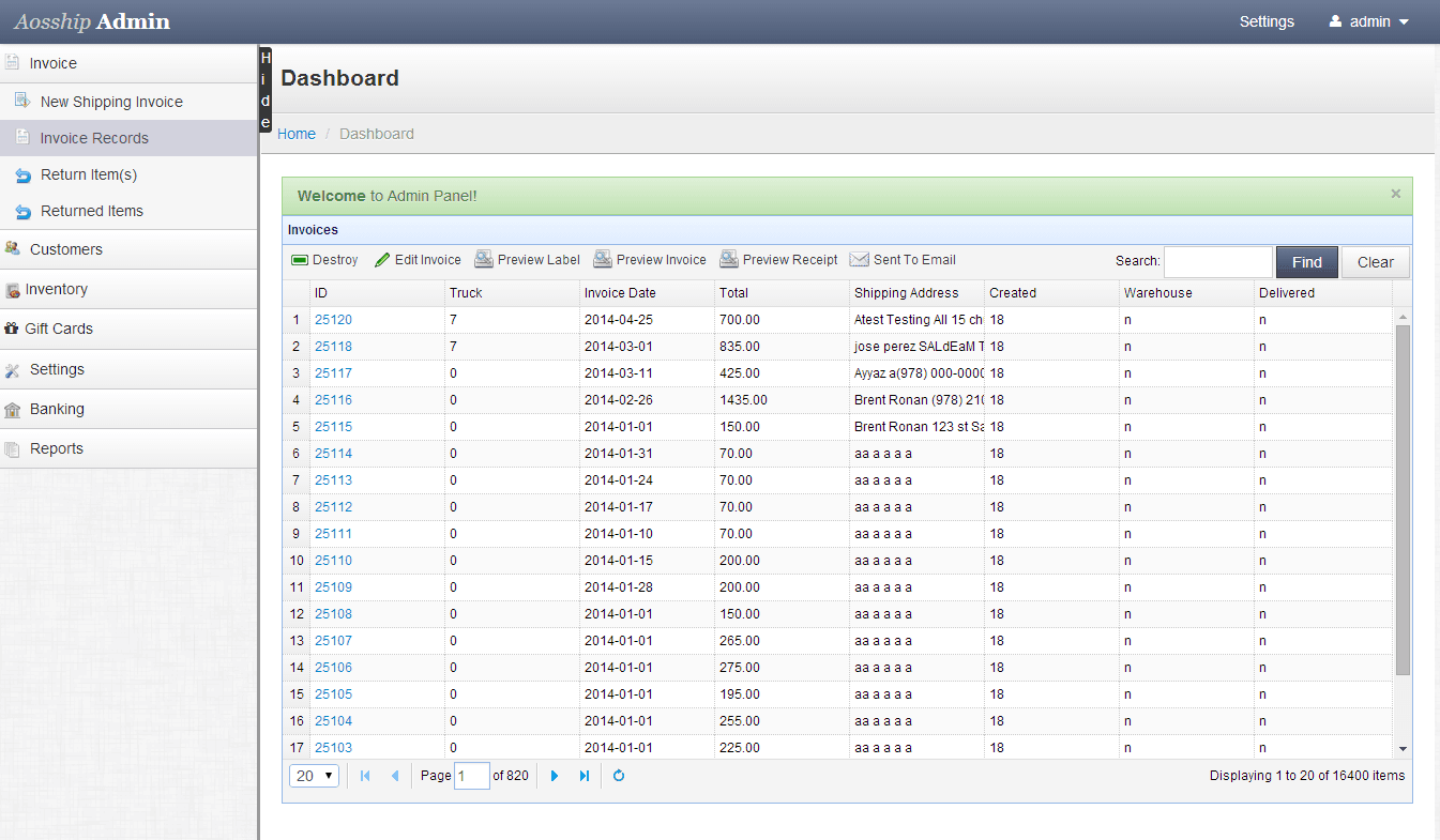Shipping Invoice Management System screenshot 7