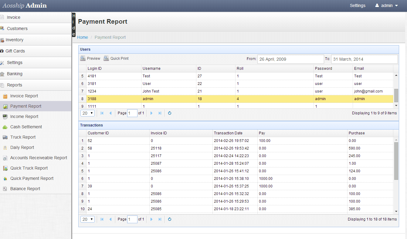 Shipping Invoice Management System screenshot 3