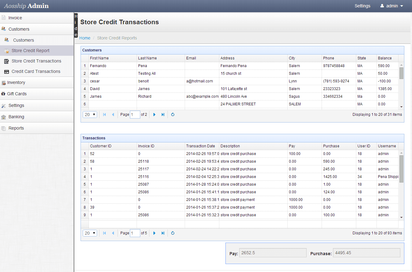 Shipping Invoice Management System screenshot 1