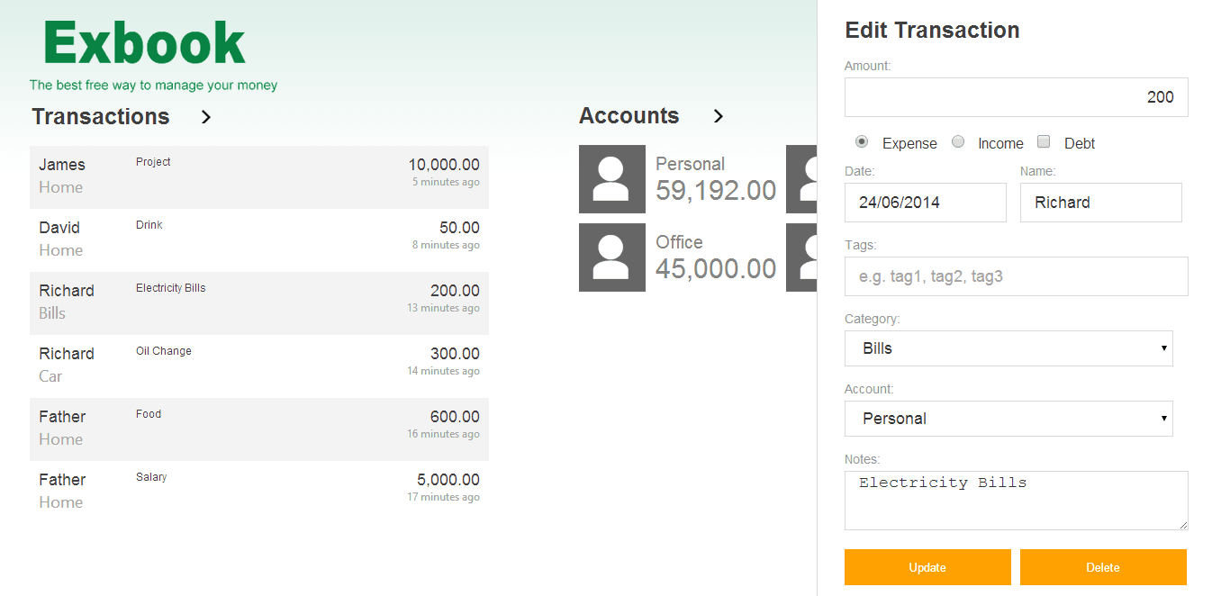 Personal Expense Management App screenshot 2