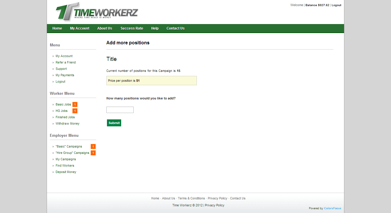 Employer — add more positions