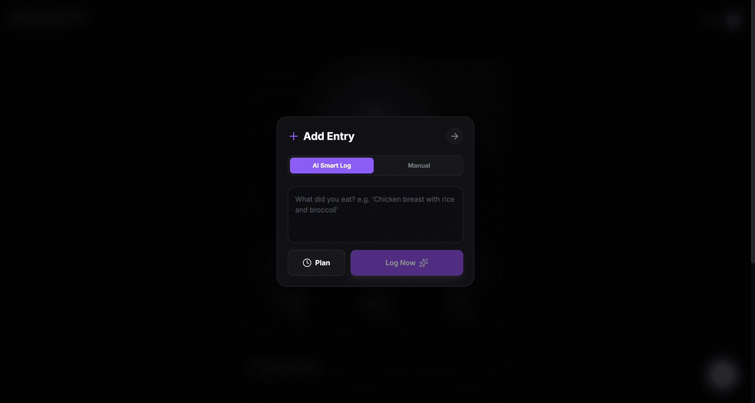 NeonNutri Add Entry