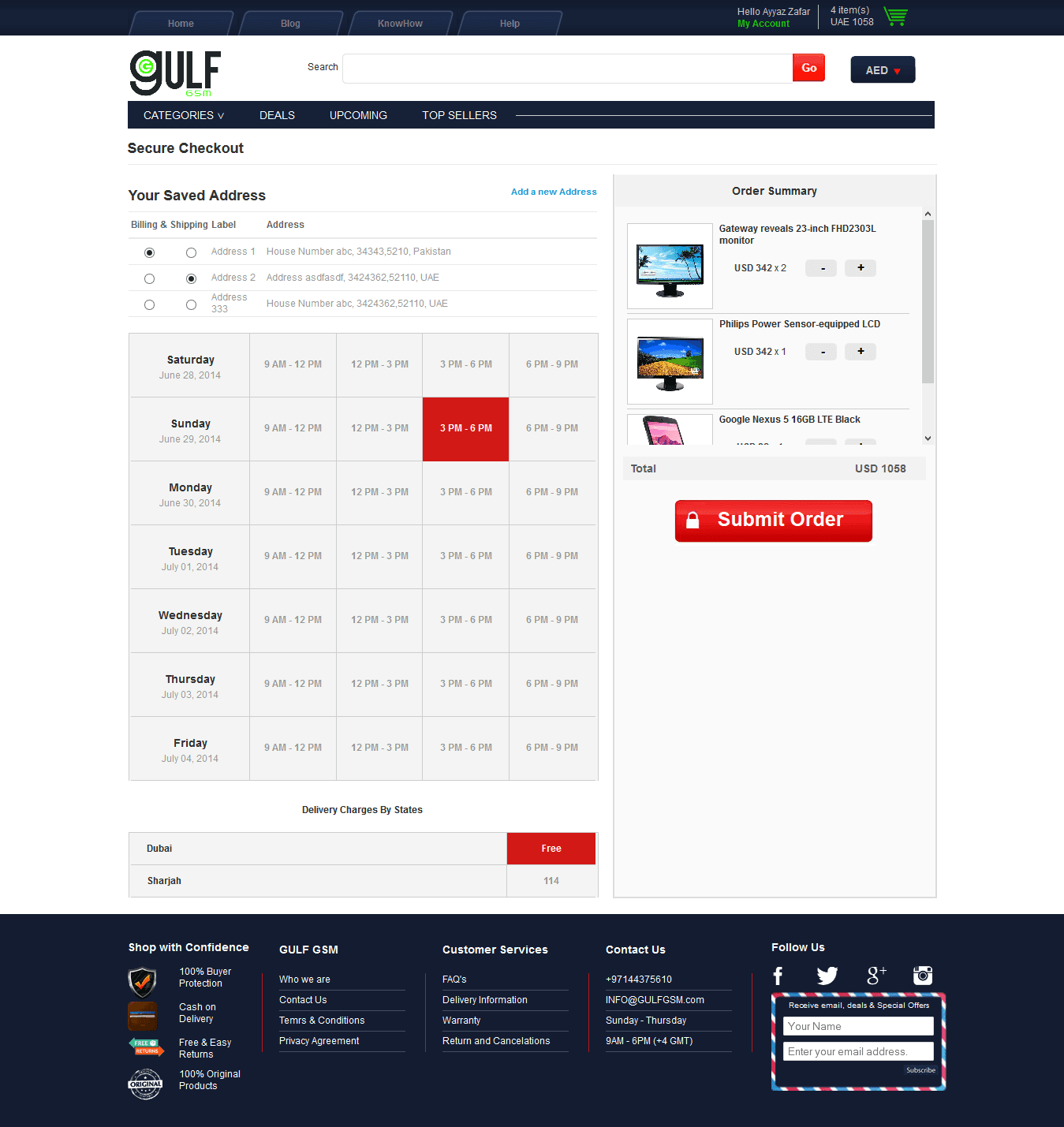 Gulf GSM — checkout