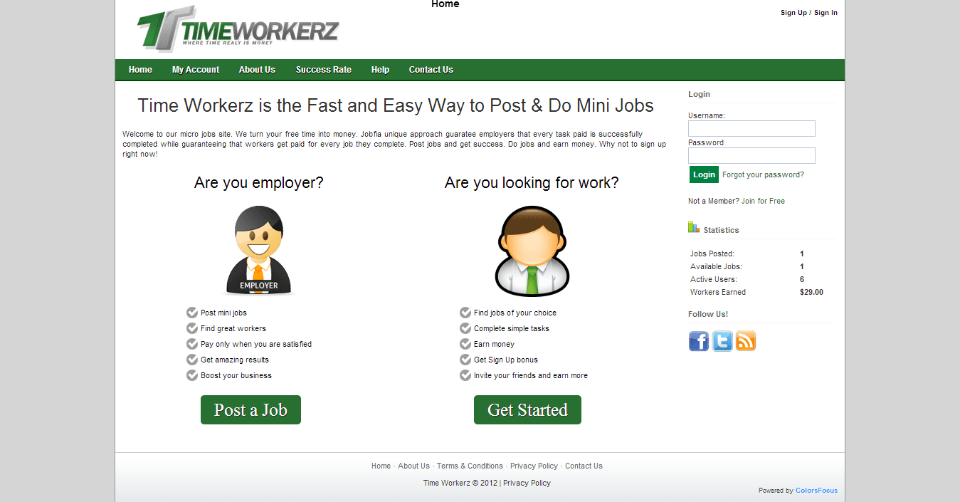 Time Workerz — homepage