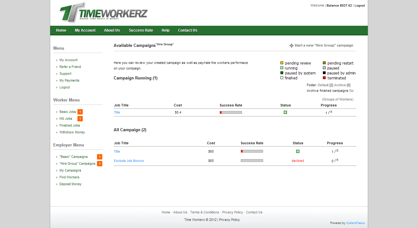 Employer — hire-group campaigns list