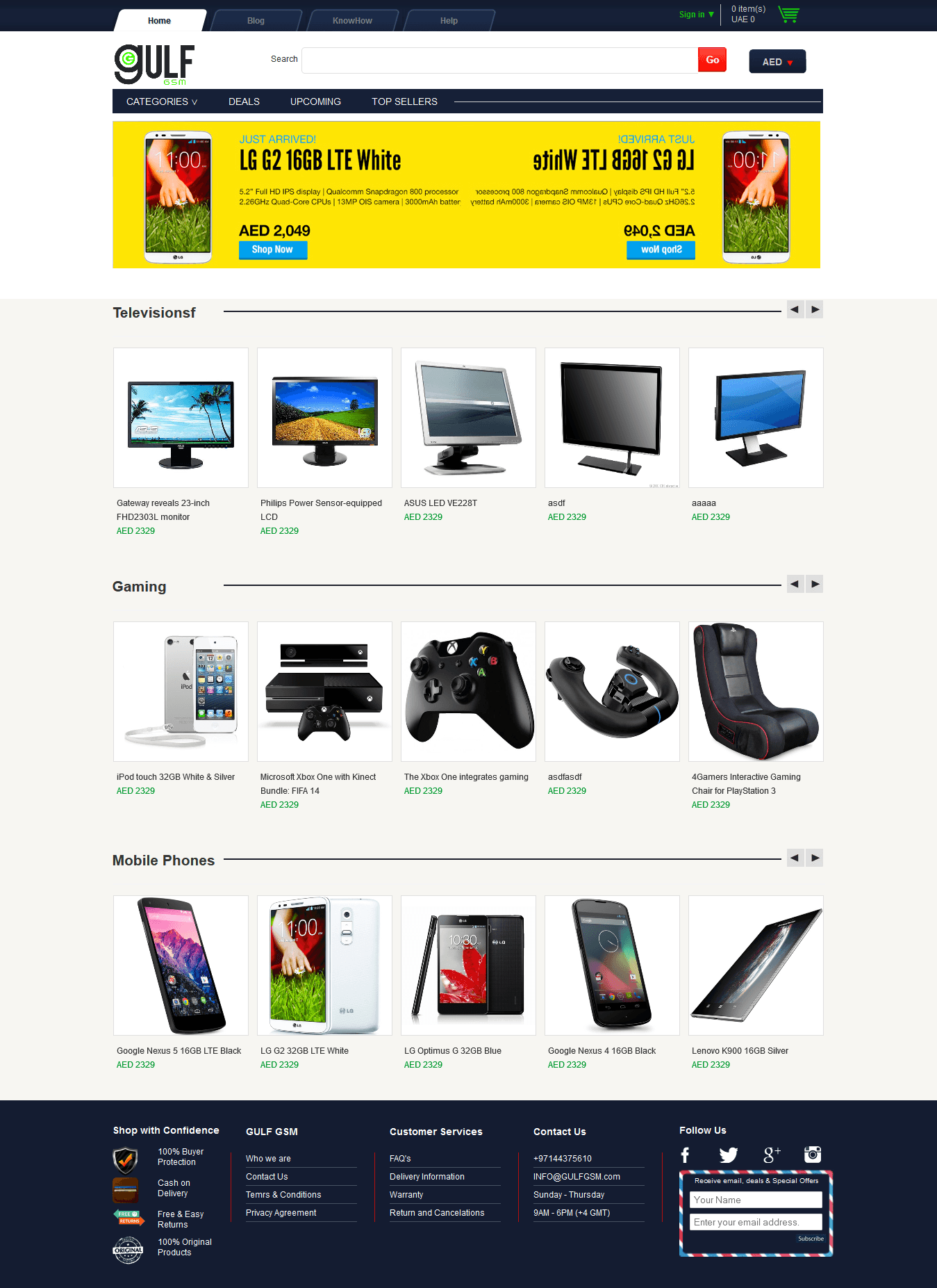 Gulf GSM — homepage