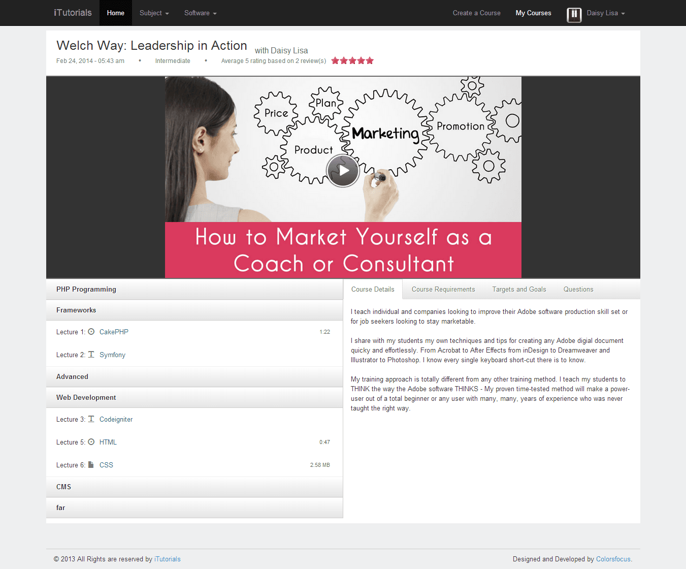 LMS — course detail (after purchase)